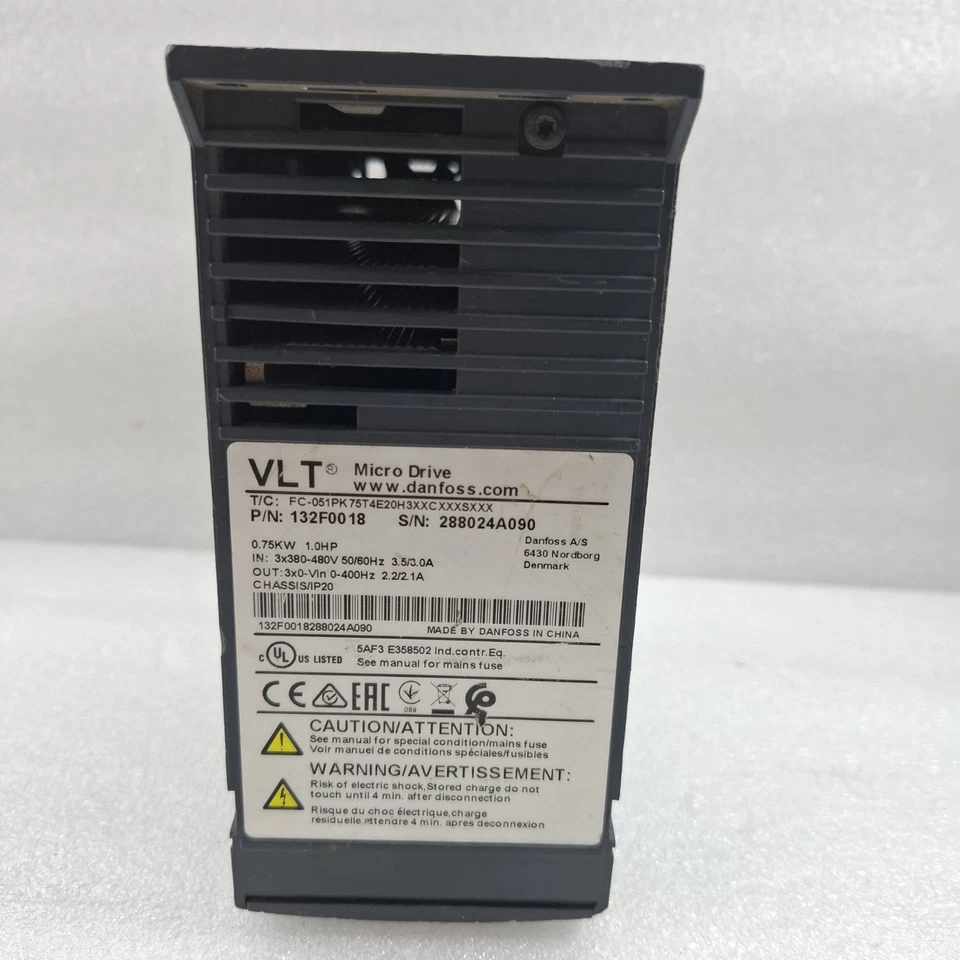 Danfoss 132F0018 VLT Micro Drive 0.75 KW 1.0 HP